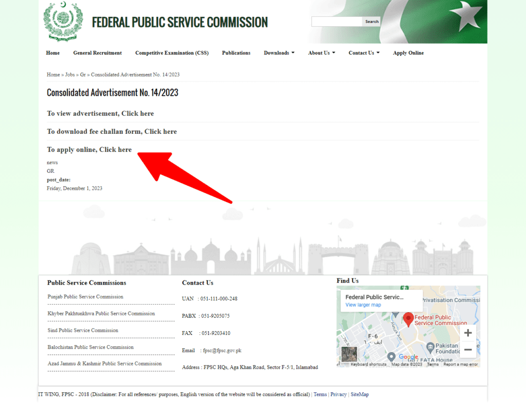 Latest Fpsc Jobs Advertisement No. 14/2023 | Online Apply