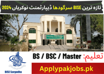 Latest Bise Sargodha Department Jobs 2024 Online Apply