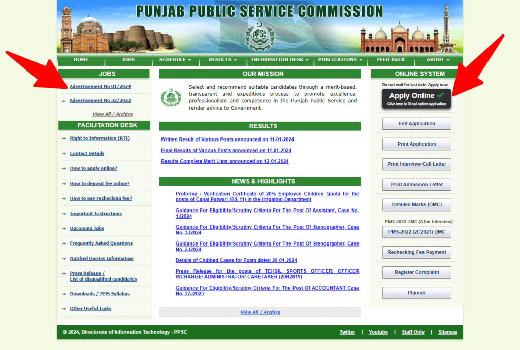 Latest Punjab Public Service Commission Jobs 2024